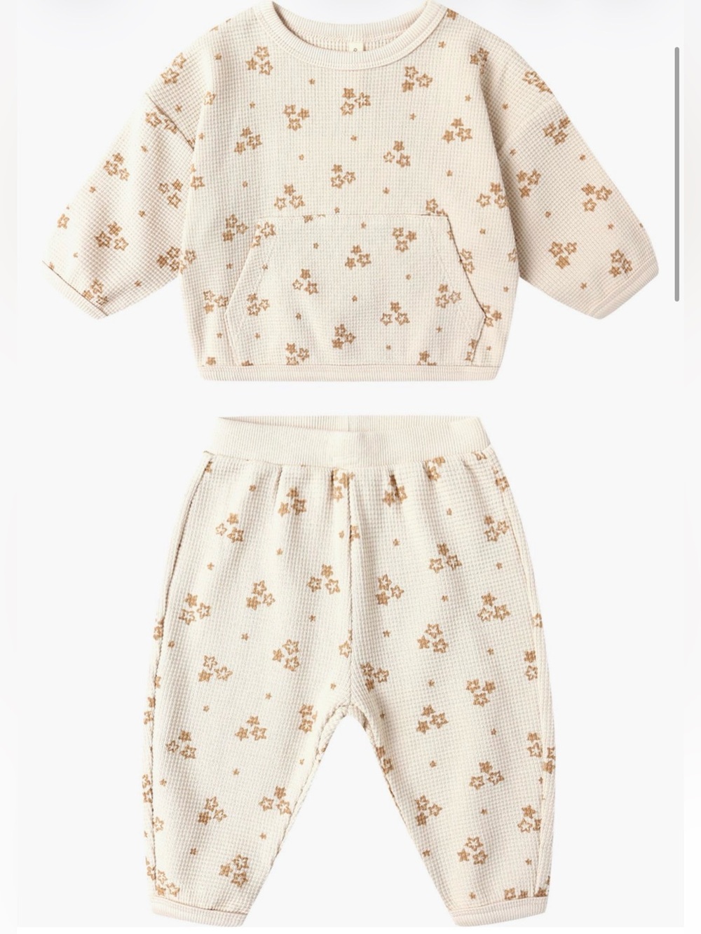 Quincy Mae Star Print Waffle Knit Organic Cotton Set